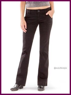 Stretch Uniform Bootcut Work Pant Slash Pocket Long Bootcut Pant